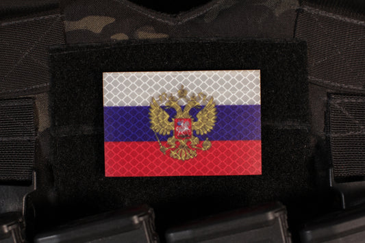 Russian Flag Coat Of Arms Reflective Patch