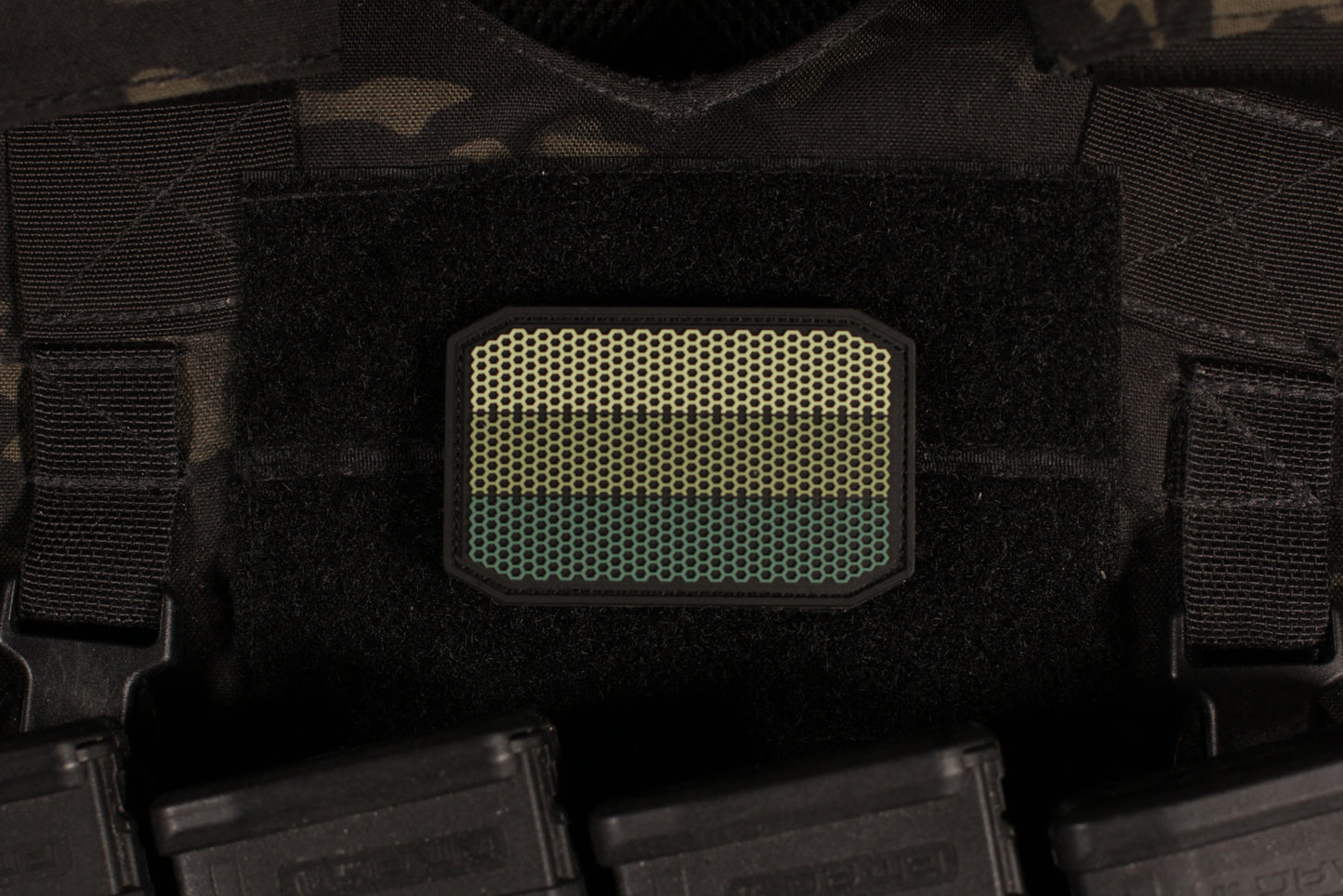 Russian Flag Subdued Green Field Honeycomb Pattern PVC Patch