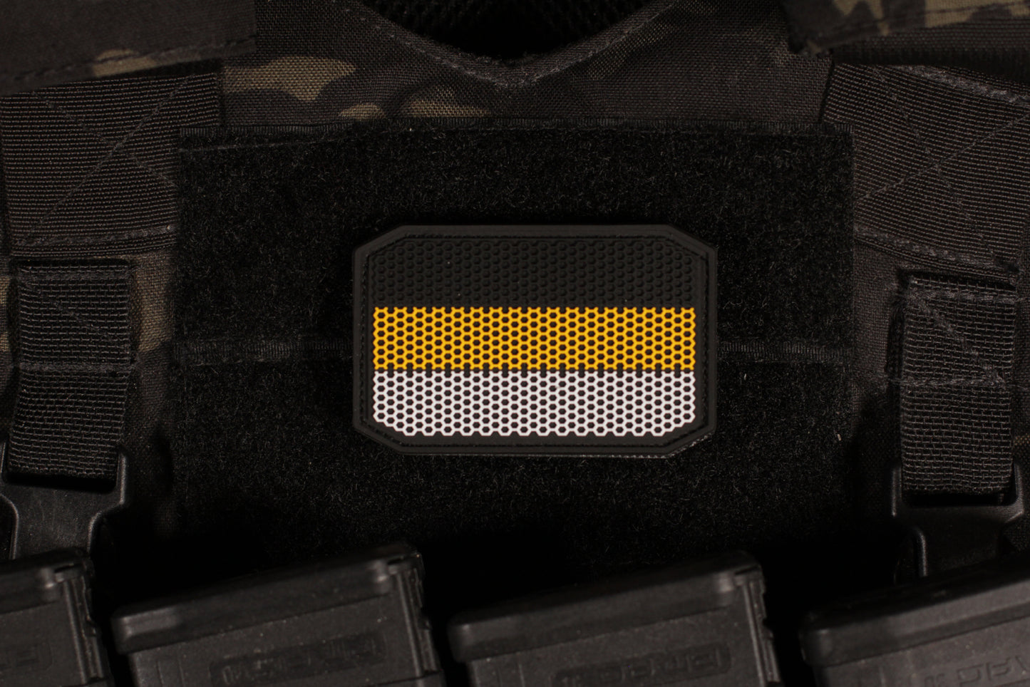 Russian Imperial Flag Honeycomb Pattern PVC Patch