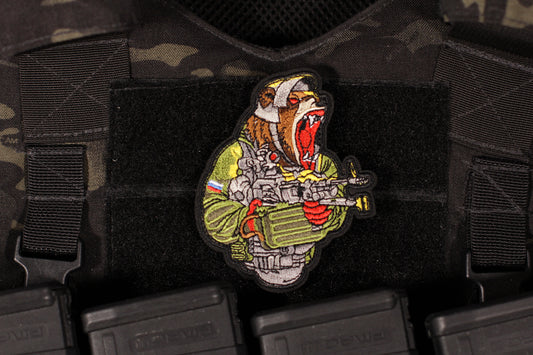 Russian Bear PKM Machine Gunner Russia Morale Patch