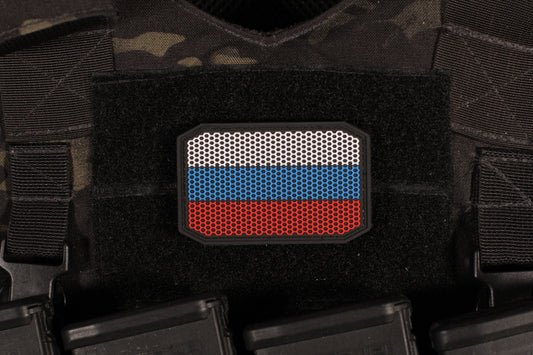 Russian Flag Honeycomb Pattern Russia Special Forces PVC Patch