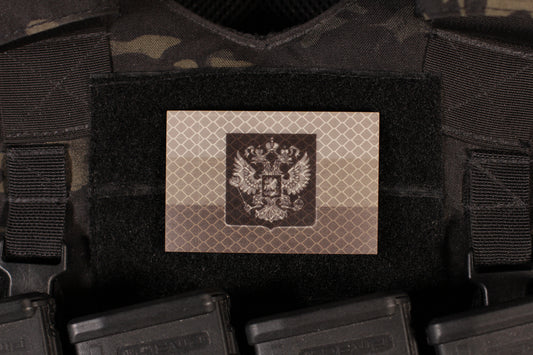 Russian Flag Coat Of Arms Reflective Patch Subdued BDU