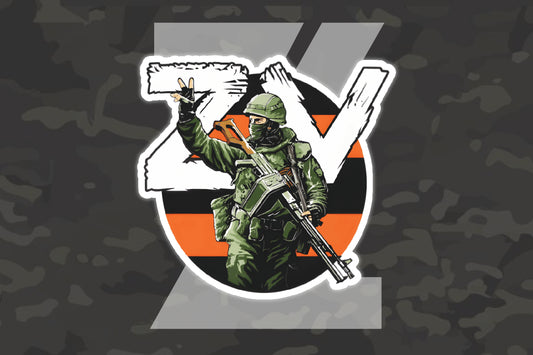 Russian Soldier SMO Bumper Sticker Premium Vinyl
