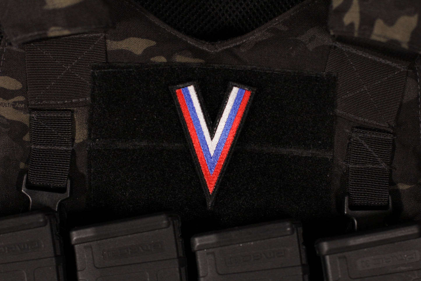 Russian Flag V Russia Military Chevron Morale Patch