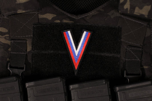 Russian Flag V Russia Military Chevron Morale Patch