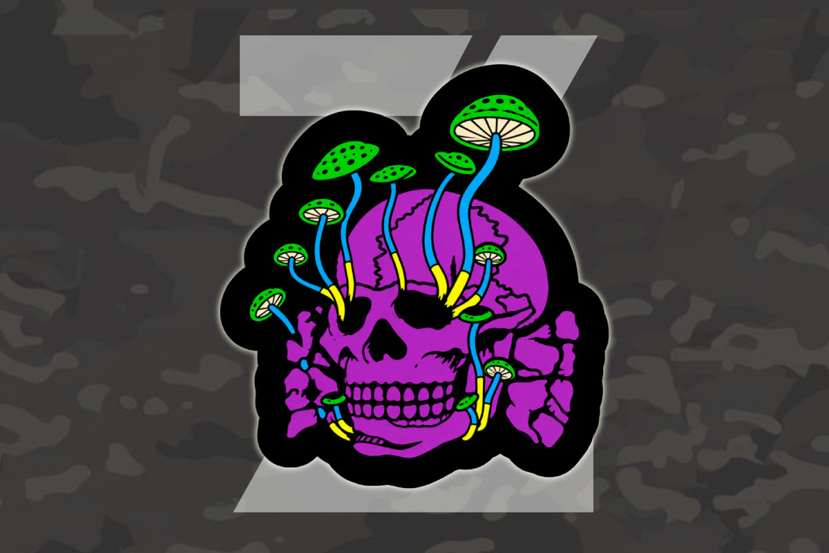 Shroom Skull Of Peace Bumper Sticker Premium Vinyl