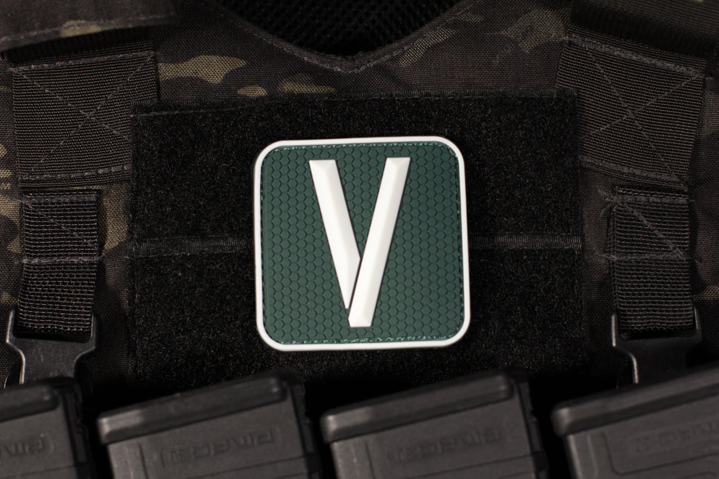 Russian V Green 3D PVC Glow In The Dark Morale Patch