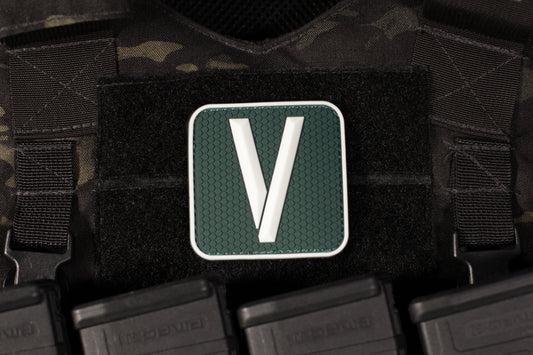 Russian V Green 3D PVC Glow In The Dark Morale Patch