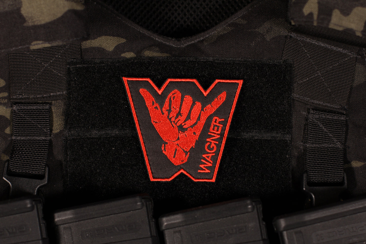 PMC Wagner Group W Shaka Russian Red Morale Patch