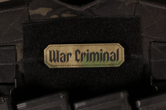 War Criminal Patch IR Reflective Laser Cut ATACS FG