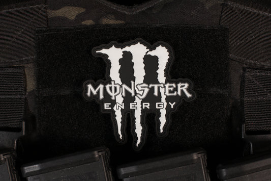 White Monster Logo PVC Patch